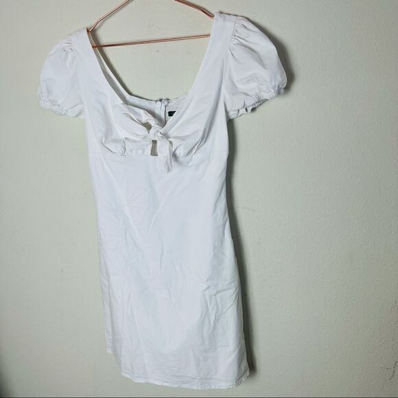EUC Wild Fable White Puff Sleeve Mini Dress Small - Picture 6 of 12